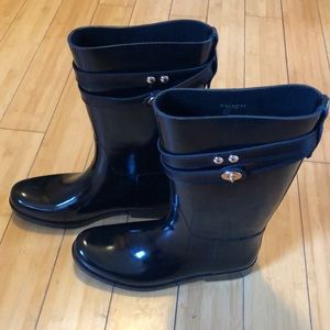 Coach rain boots (size 10)